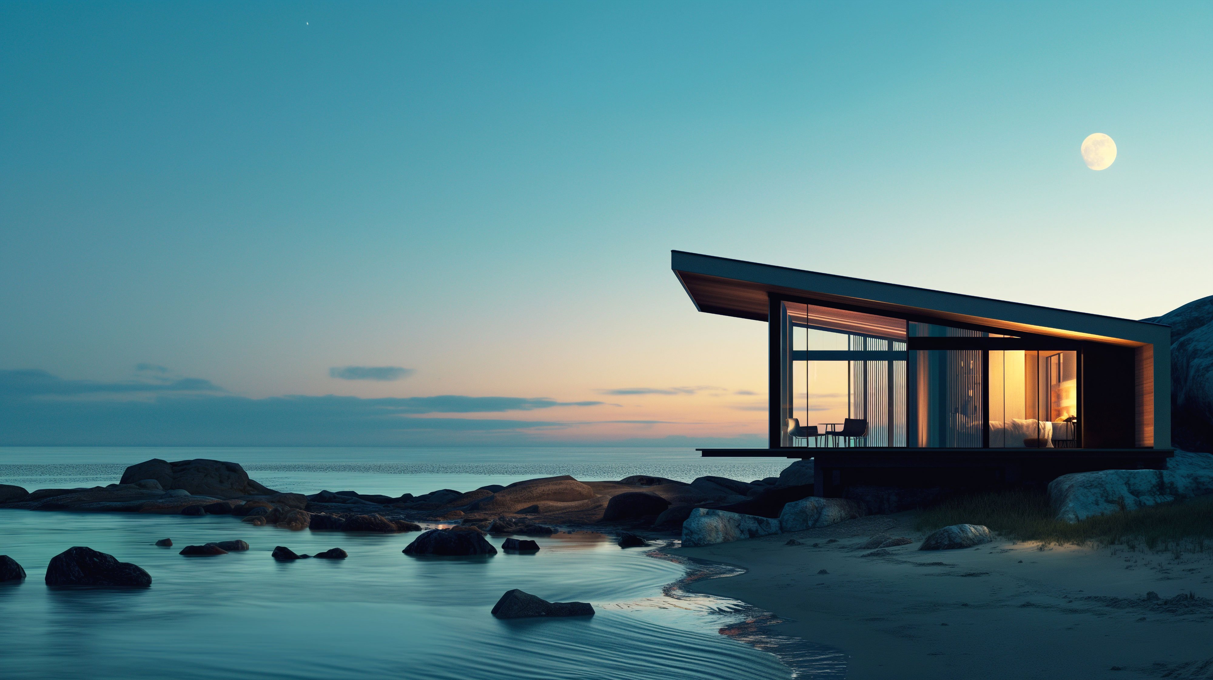 Modern waterfront vacation rental home with professional management